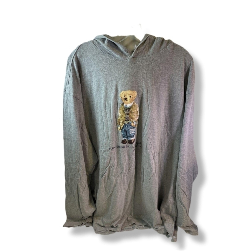Polo by Ralph Lauren Gray Bear Hoodie - Picture 3 of 7